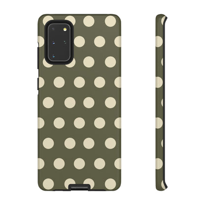 Vintage Green & Cream Polka Dots – Samsung Galaxy Case - BOGO Cases