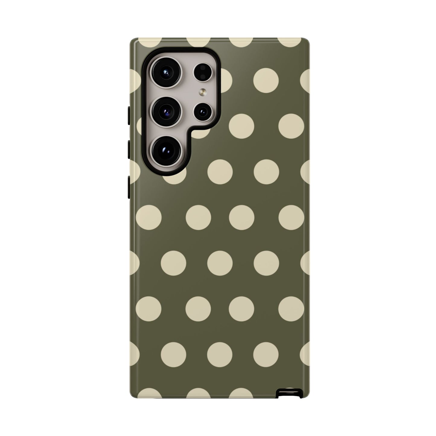 Vintage Green & Cream Polka Dots – Samsung Galaxy Case - BOGO Cases