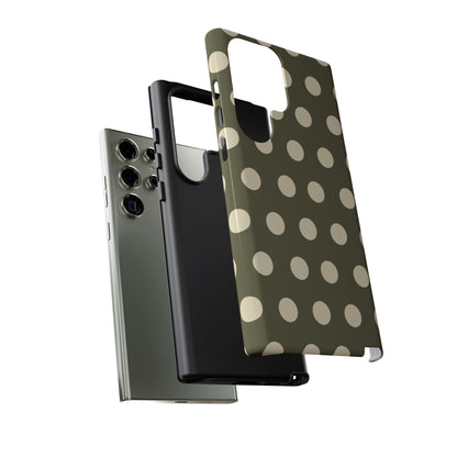 Vintage Green & Cream Polka Dots – Samsung Galaxy Case - BOGO Cases