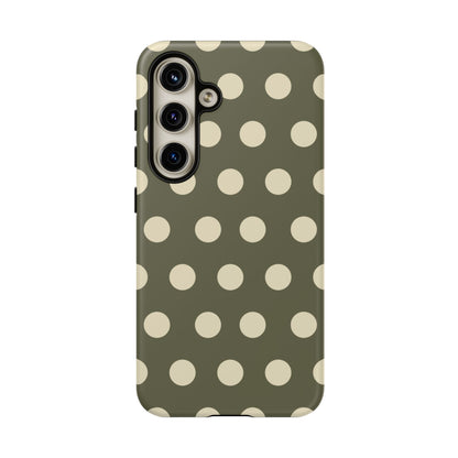 Vintage Green & Cream Polka Dots – Samsung Galaxy Case - BOGO Cases