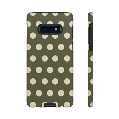 Vintage Green & Cream Polka Dots – Samsung Galaxy Case - BOGO Cases