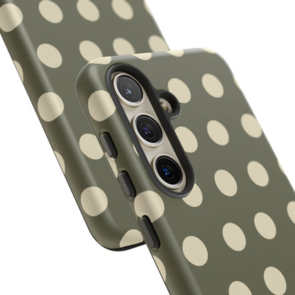 Vintage Green & Cream Polka Dots – Samsung Galaxy Case - BOGO Cases