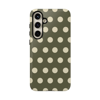 Vintage Green & Cream Polka Dots – Samsung Galaxy Case - BOGO Cases