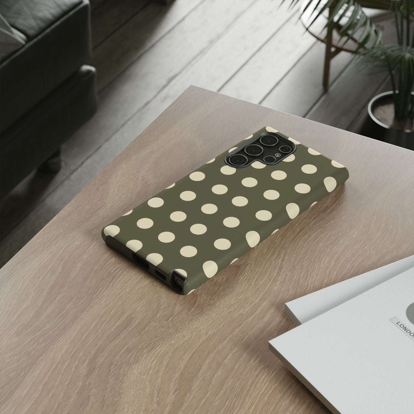 Vintage Green & Cream Polka Dots – Samsung Galaxy Case - BOGO Cases