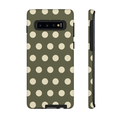 Vintage Green & Cream Polka Dots – Samsung Galaxy Case - BOGO Cases