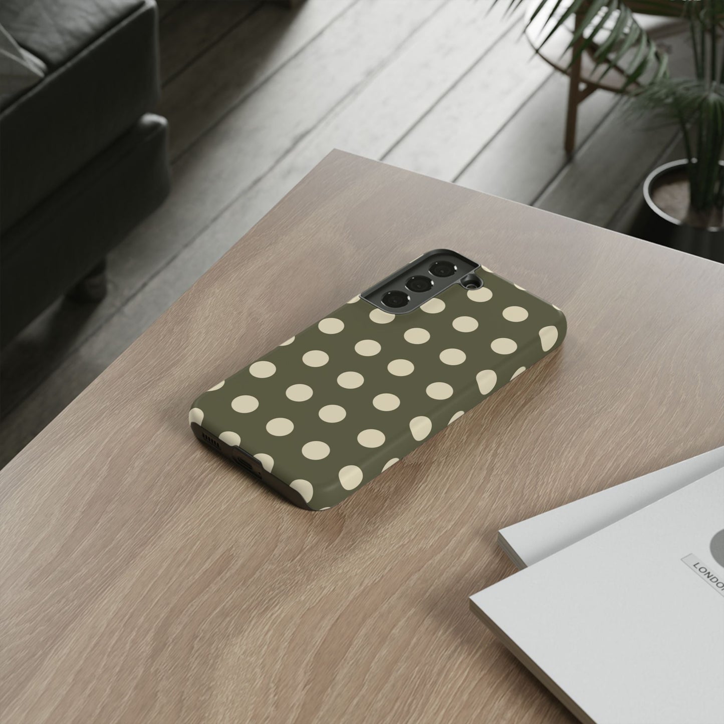 Vintage Green & Cream Polka Dots – Samsung Galaxy Case - BOGO Cases