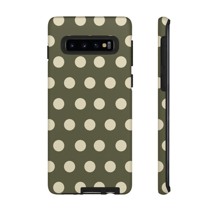 Vintage Green & Cream Polka Dots – Samsung Galaxy Case - BOGO Cases