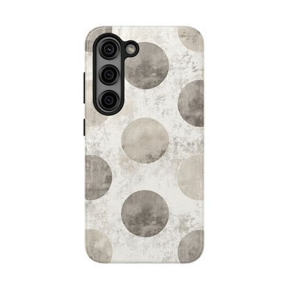 Vintage Polka Dot Samsung Galaxy Case - Minimalist Neutral Protective Cover - BOGO Cases