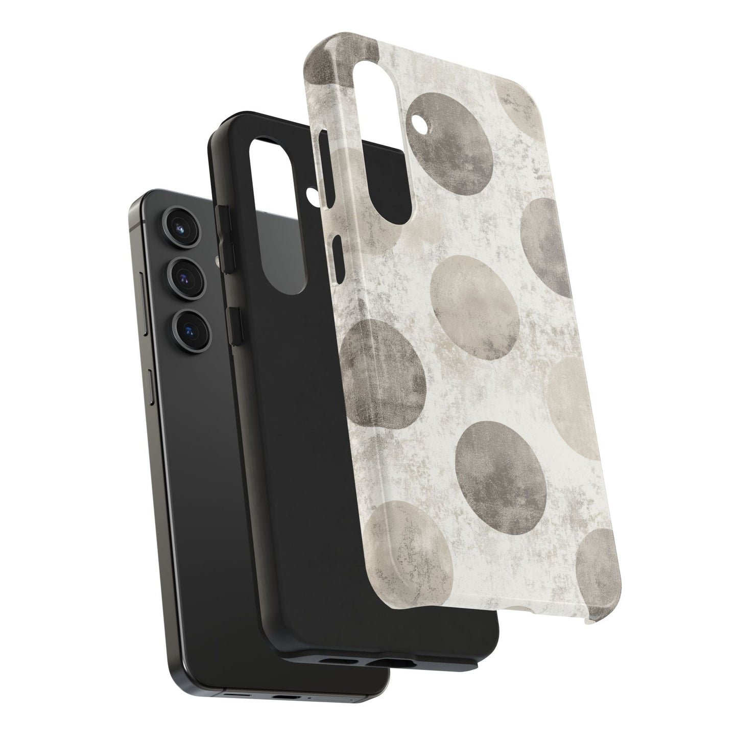 Vintage Polka Dot Samsung Galaxy Case - Minimalist Neutral Protective Cover - BOGO Cases