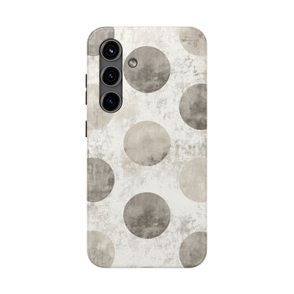Vintage Polka Dot Samsung Galaxy Case - Minimalist Neutral Protective Cover - BOGO Cases