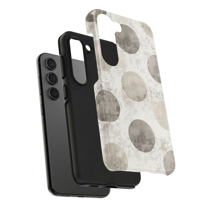 Vintage Polka Dot Samsung Galaxy Case - Minimalist Neutral Protective Cover - BOGO Cases