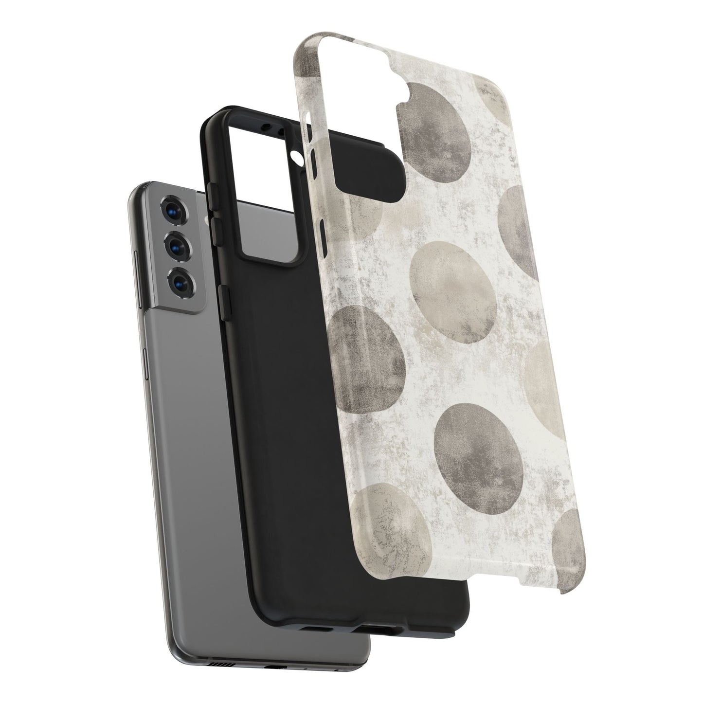 Vintage Polka Dot Samsung Galaxy Case - Minimalist Neutral Protective Cover - BOGO Cases