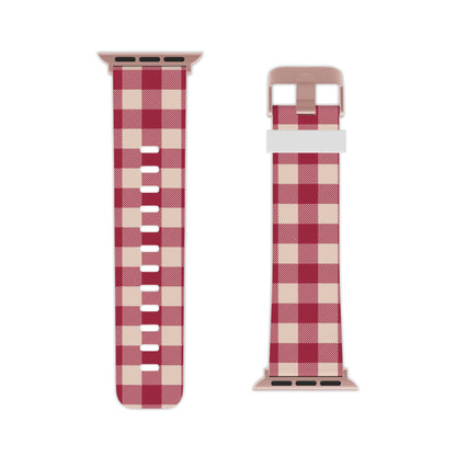 Vintage Red Gingham Check  Apple Watch Band - BOGO Cases