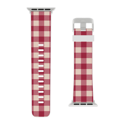 Vintage Red Gingham Check  Apple Watch Band - BOGO Cases