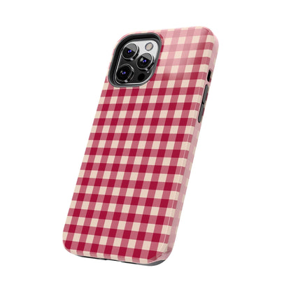 Vintage Red Gingham Check – iPhone Series Case - BOGO Cases