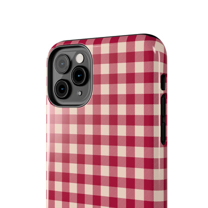 Vintage Red Gingham Check – iPhone Series Case - BOGO Cases