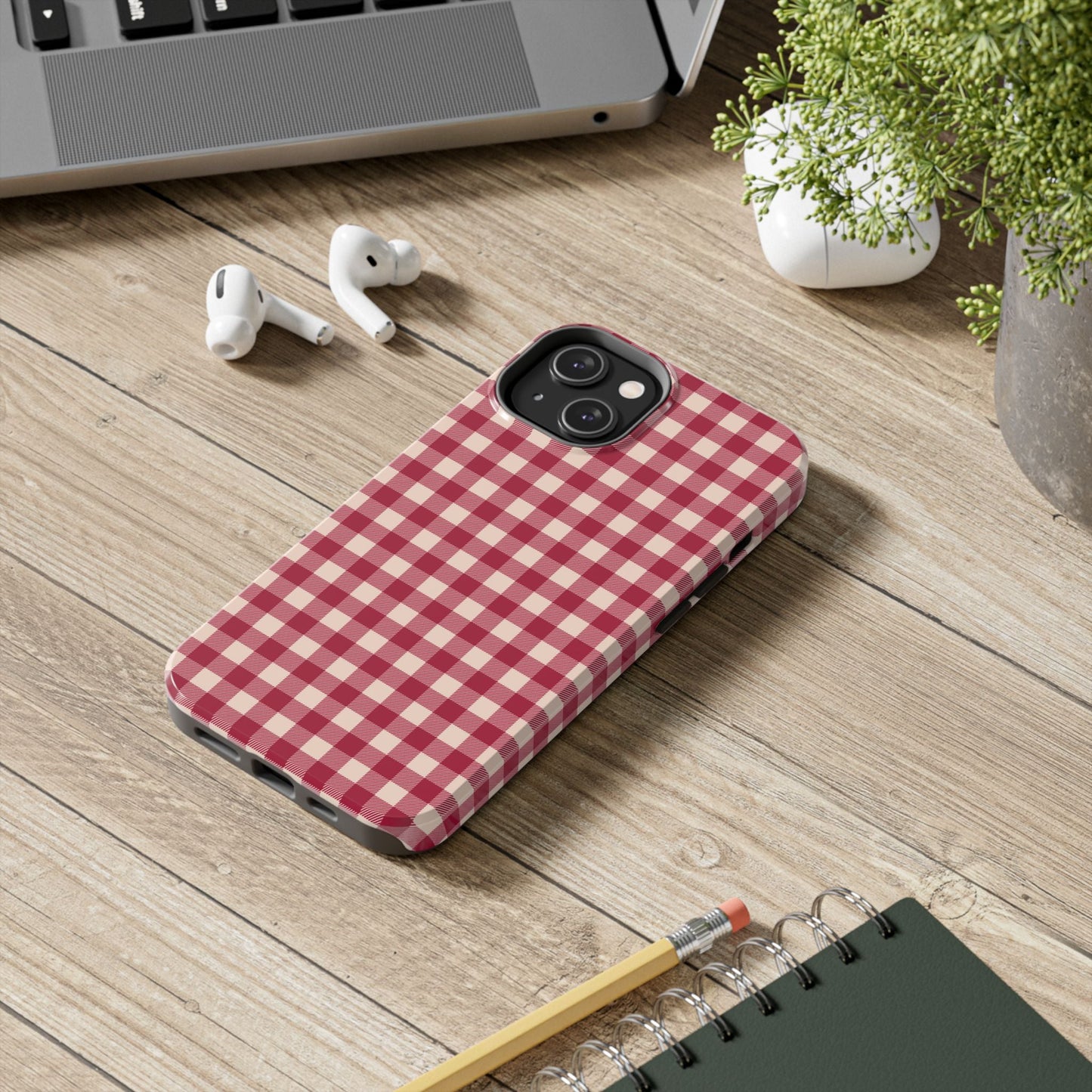 Vintage Red Gingham Check – iPhone Series Case - BOGO Cases