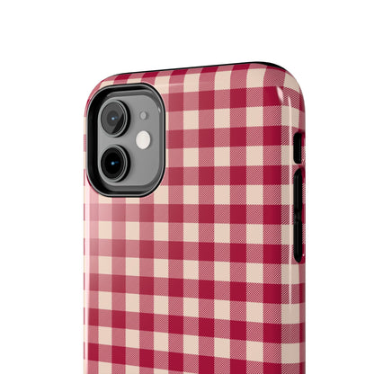 Vintage Red Gingham Check – iPhone Series Case - BOGO Cases