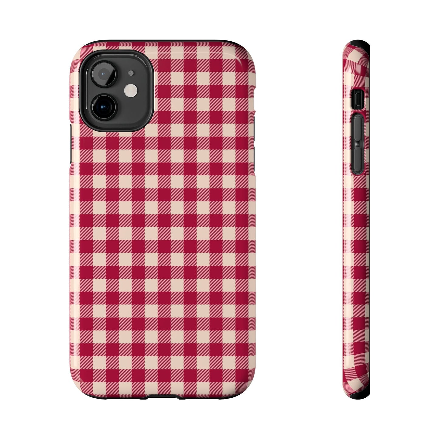 Vintage Red Gingham Check – iPhone Series Case - BOGO Cases