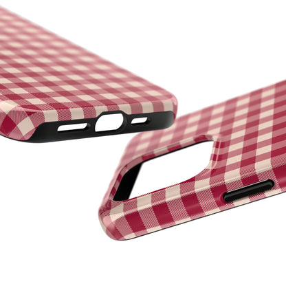 Vintage Red Gingham Check – iPhone Series Case - BOGO Cases