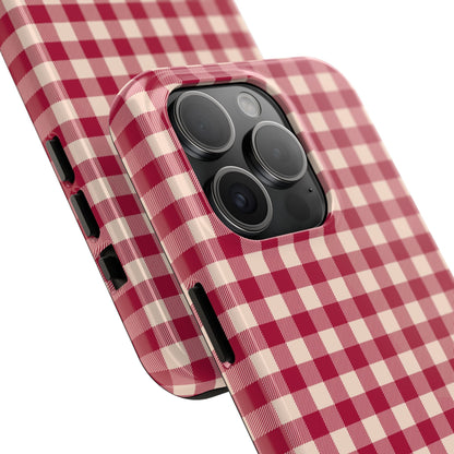 Vintage Red Gingham Check – iPhone Series Case - BOGO Cases