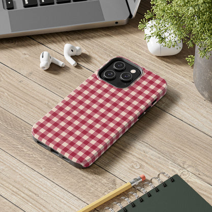 Vintage Red Gingham Check – iPhone Series Case - BOGO Cases