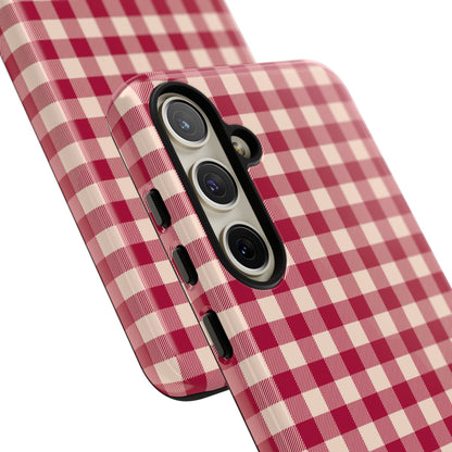 Vintage Red Gingham Check – Samsung Galaxy Case - BOGO Cases