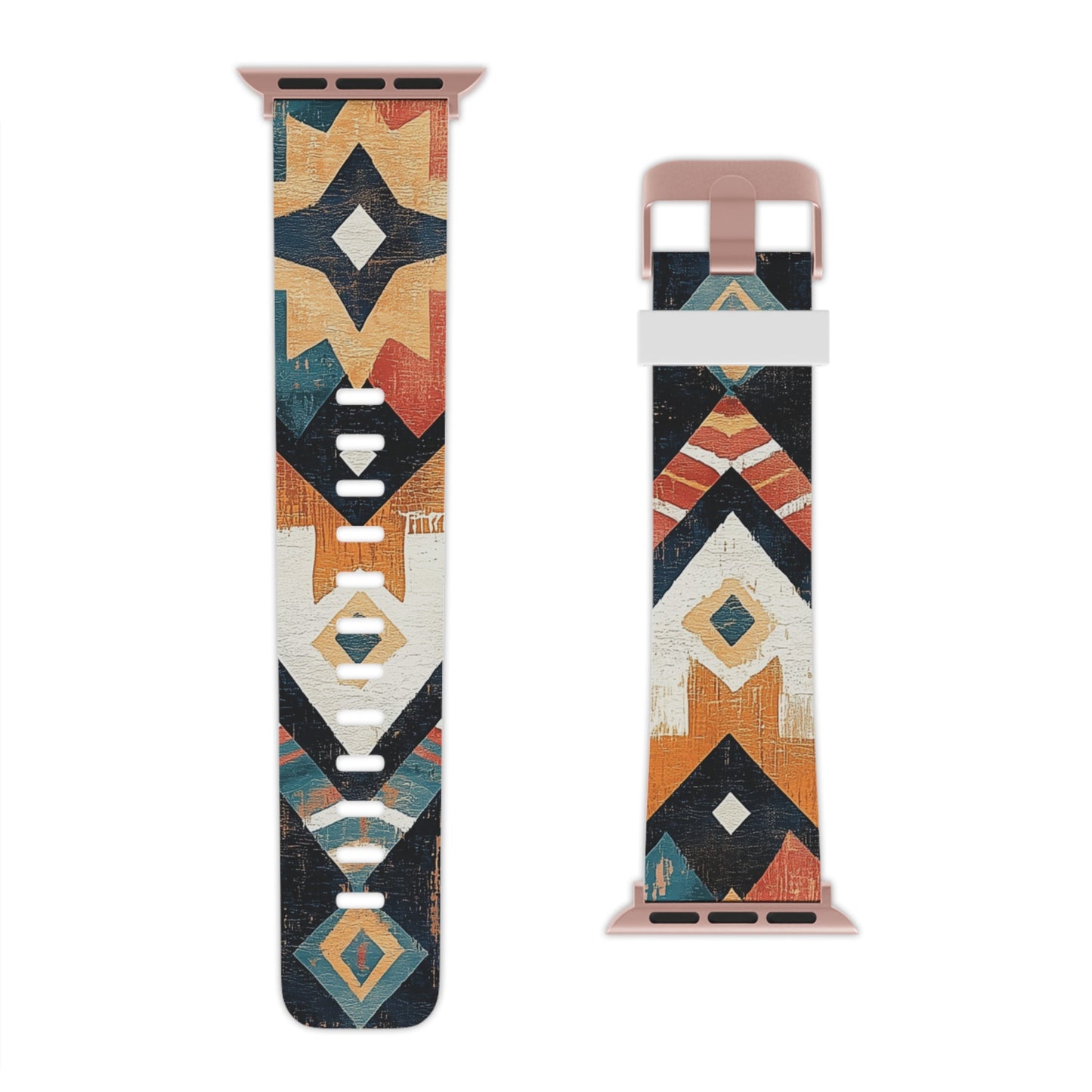 Vintage Southwestern Diamond Apple Watch Band | Rustic Tribal Design - BOGO Cases