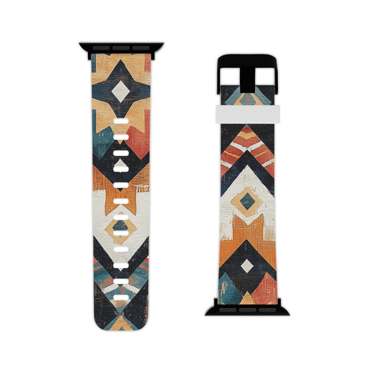 Vintage Southwestern Diamond Apple Watch Band | Rustic Tribal Design - BOGO Cases