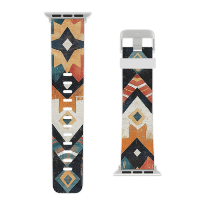 Vintage Southwestern Diamond Apple Watch Band | Rustic Tribal Design - BOGO Cases