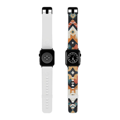 Vintage Southwestern Diamond Apple Watch Band | Rustic Tribal Design - BOGO Cases