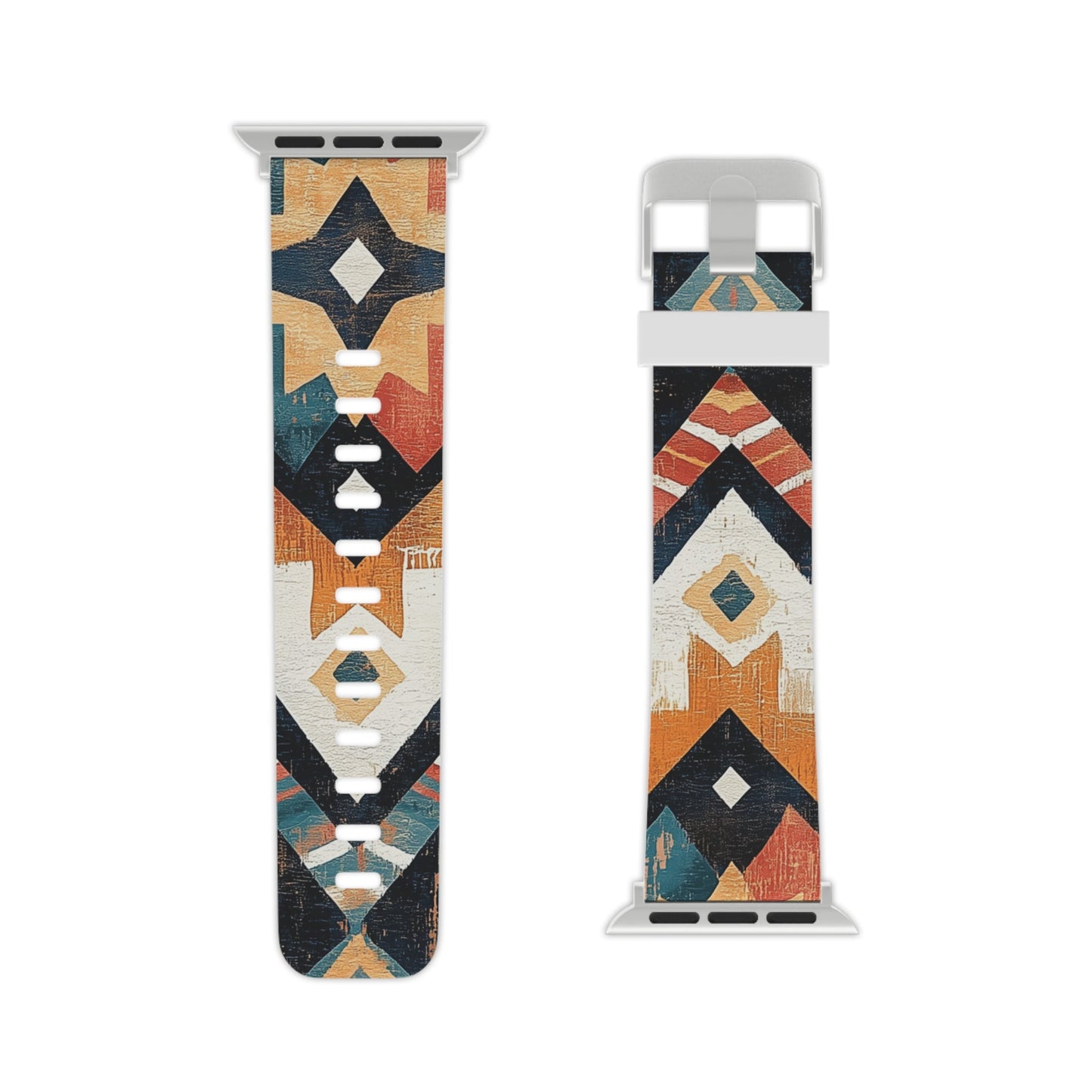 Vintage Southwestern Diamond Apple Watch Band | Rustic Tribal Design - BOGO Cases