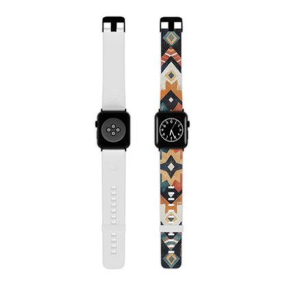 Vintage Southwestern Diamond Apple Watch Band | Rustic Tribal Design - BOGO Cases