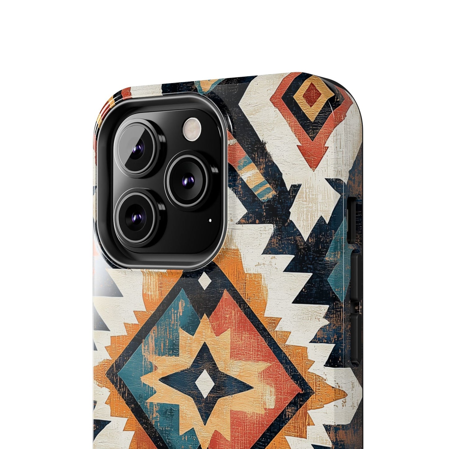 Vintage Southwestern Diamond Tough iPhone Case – Rustic Tribal Design, Dual - Layer Protection - BOGO Cases