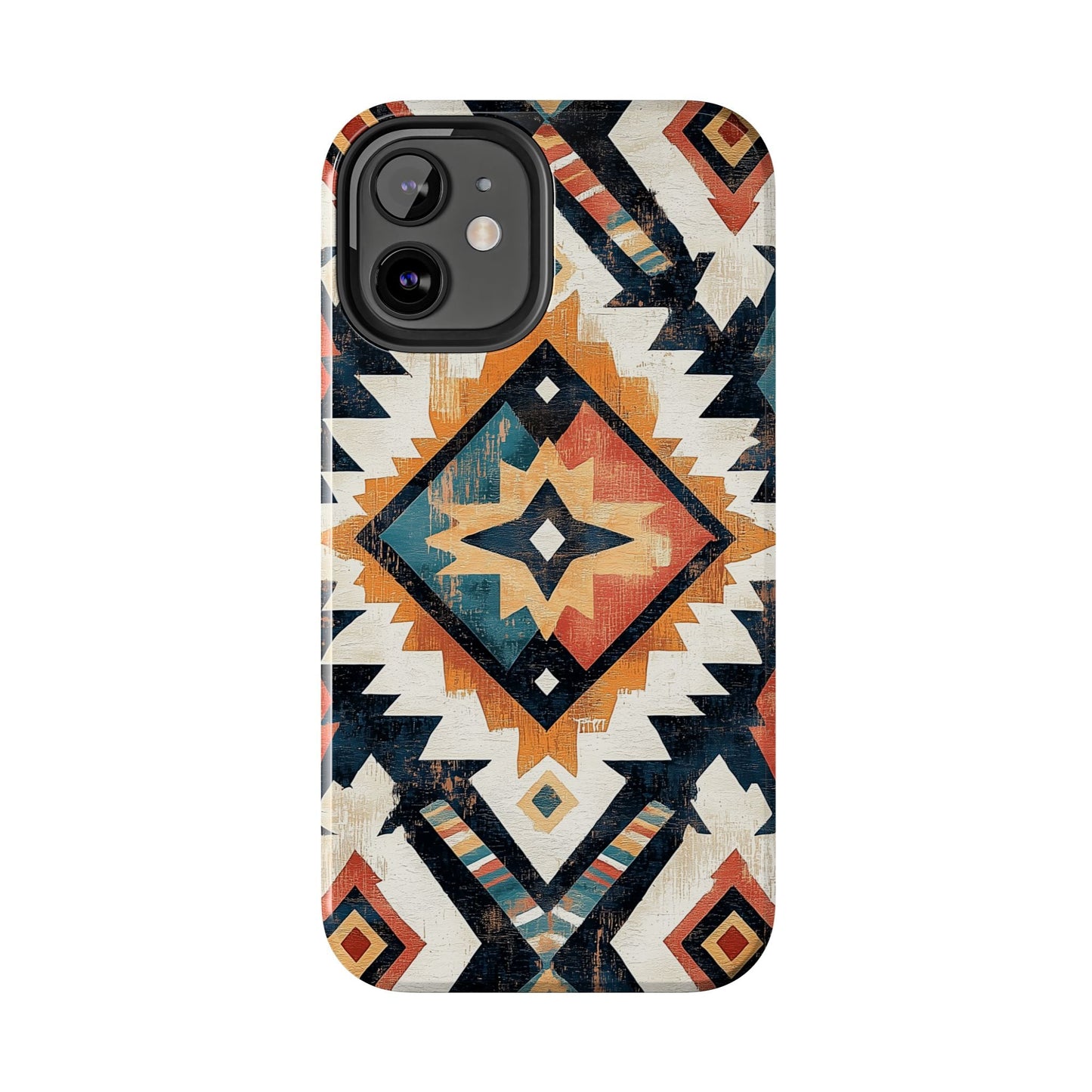 Vintage Southwestern Diamond Tough iPhone Case – Rustic Tribal Design, Dual - Layer Protection - BOGO Cases