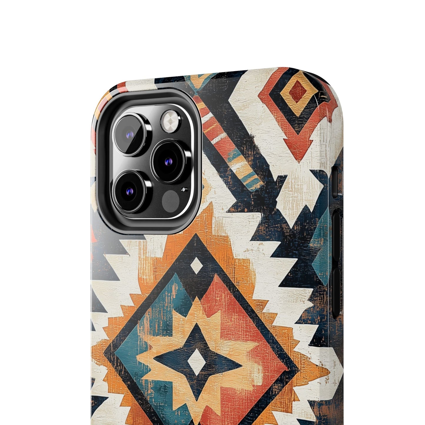 Vintage Southwestern Diamond Tough iPhone Case – Rustic Tribal Design, Dual - Layer Protection - BOGO Cases