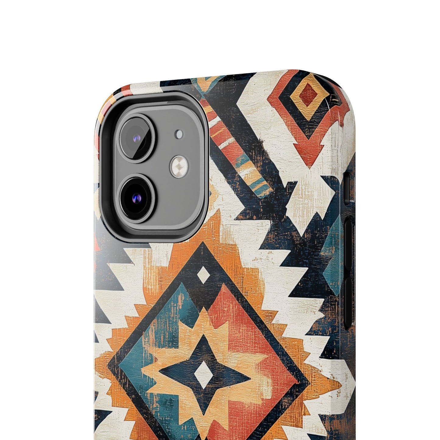 Vintage Southwestern Diamond Tough iPhone Case – Rustic Tribal Design, Dual - Layer Protection - BOGO Cases