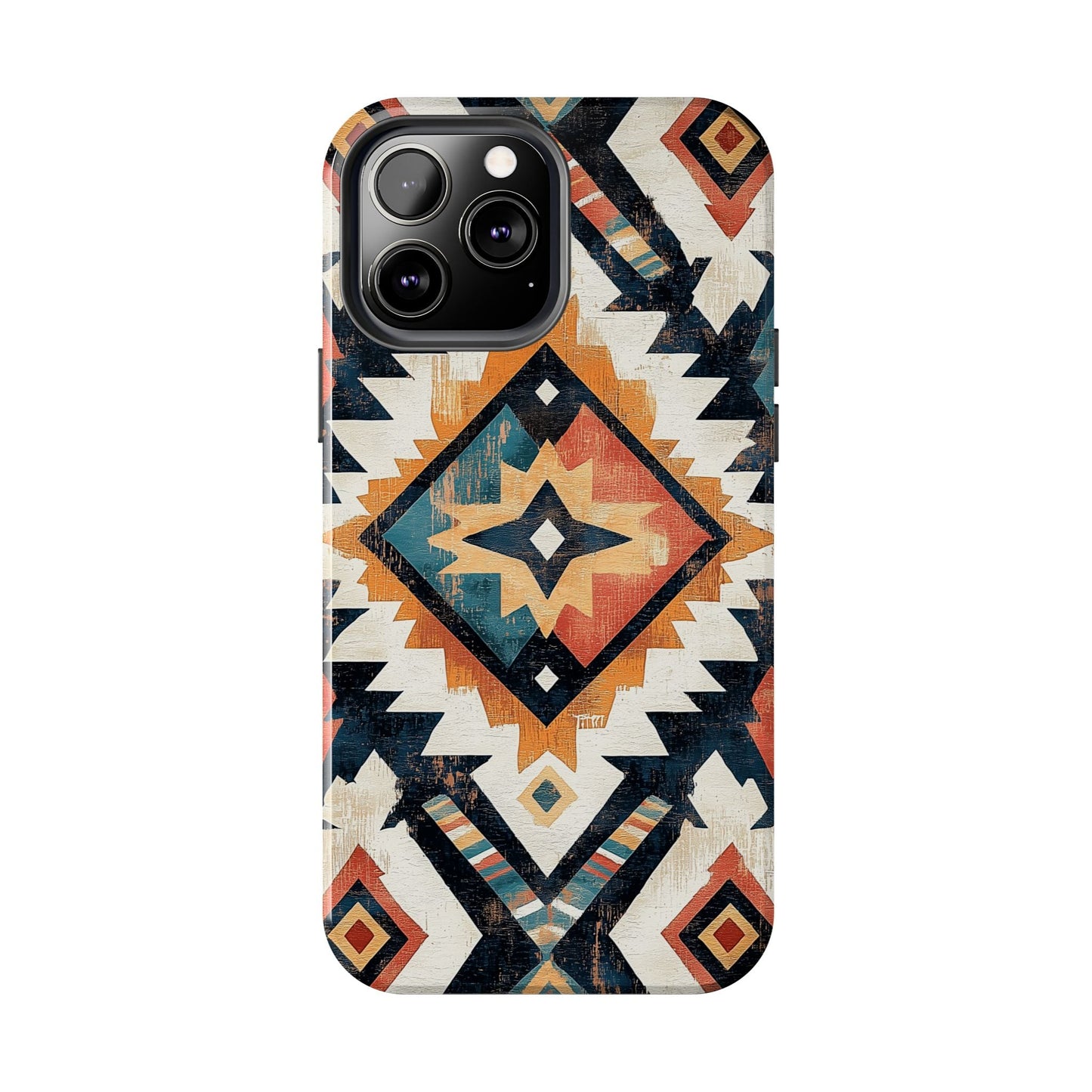 Vintage Southwestern Diamond Tough iPhone Case – Rustic Tribal Design, Dual - Layer Protection - BOGO Cases