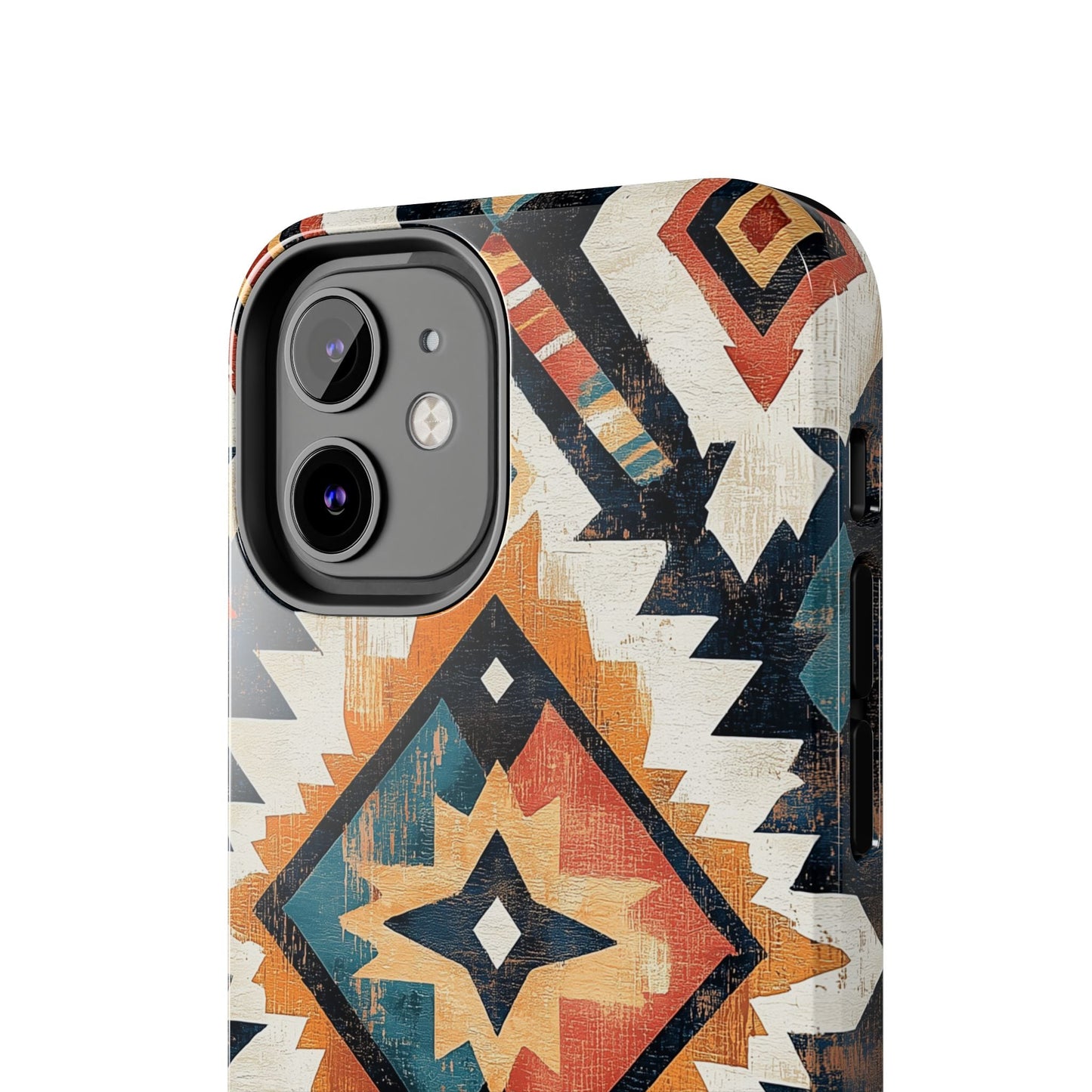 Vintage Southwestern Diamond Tough iPhone Case – Rustic Tribal Design, Dual - Layer Protection - BOGO Cases