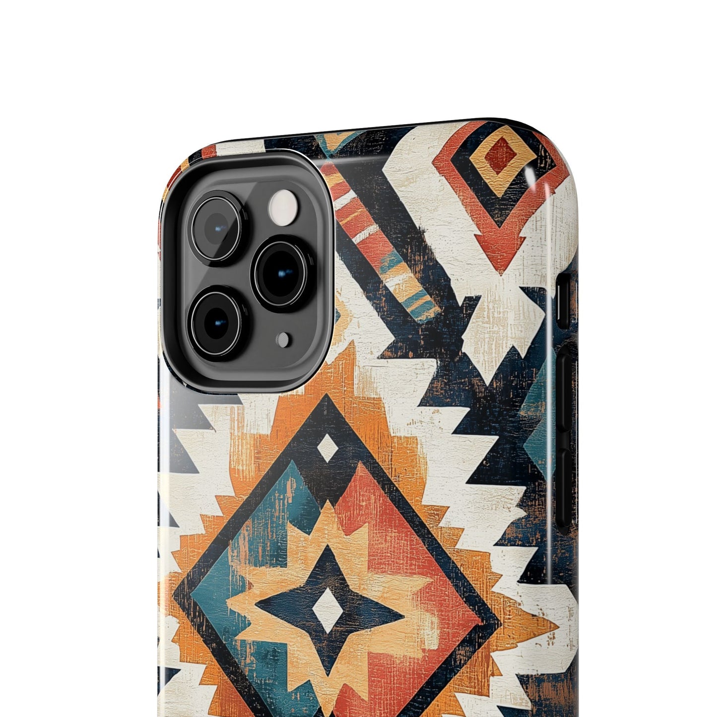 Vintage Southwestern Diamond Tough iPhone Case – Rustic Tribal Design, Dual - Layer Protection - BOGO Cases