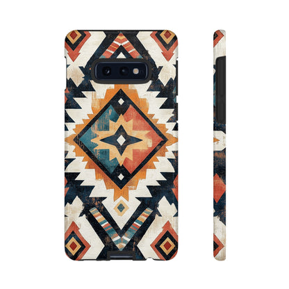 Vintage Southwestern Diamond Tough Samsung Galaxy Case – Rustic Tribal Design, Dual - Layer Protection - BOGO Cases