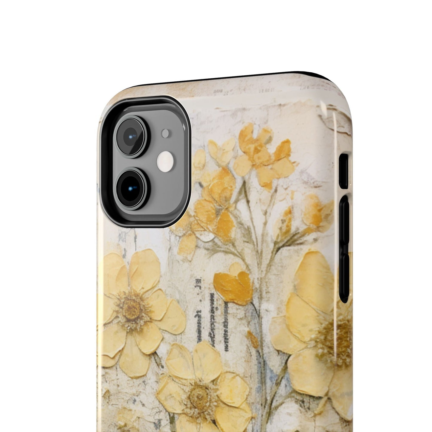 Vintage Yellow Floral Collage - iPhone Series Case, Protective & Stylish - BOGO Cases