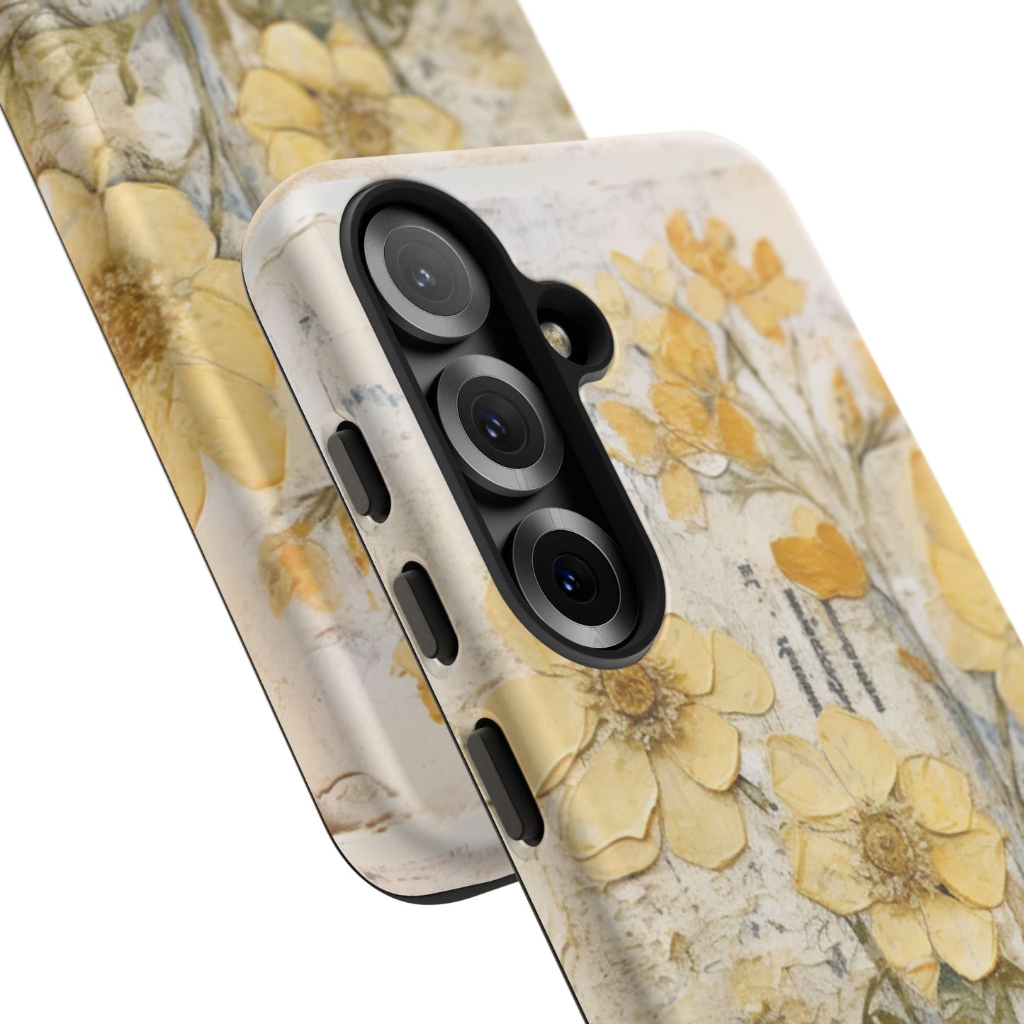 Vintage Yellow Floral Collage - Samsung Galaxy Case, Shockproof & Slim - BOGO Cases