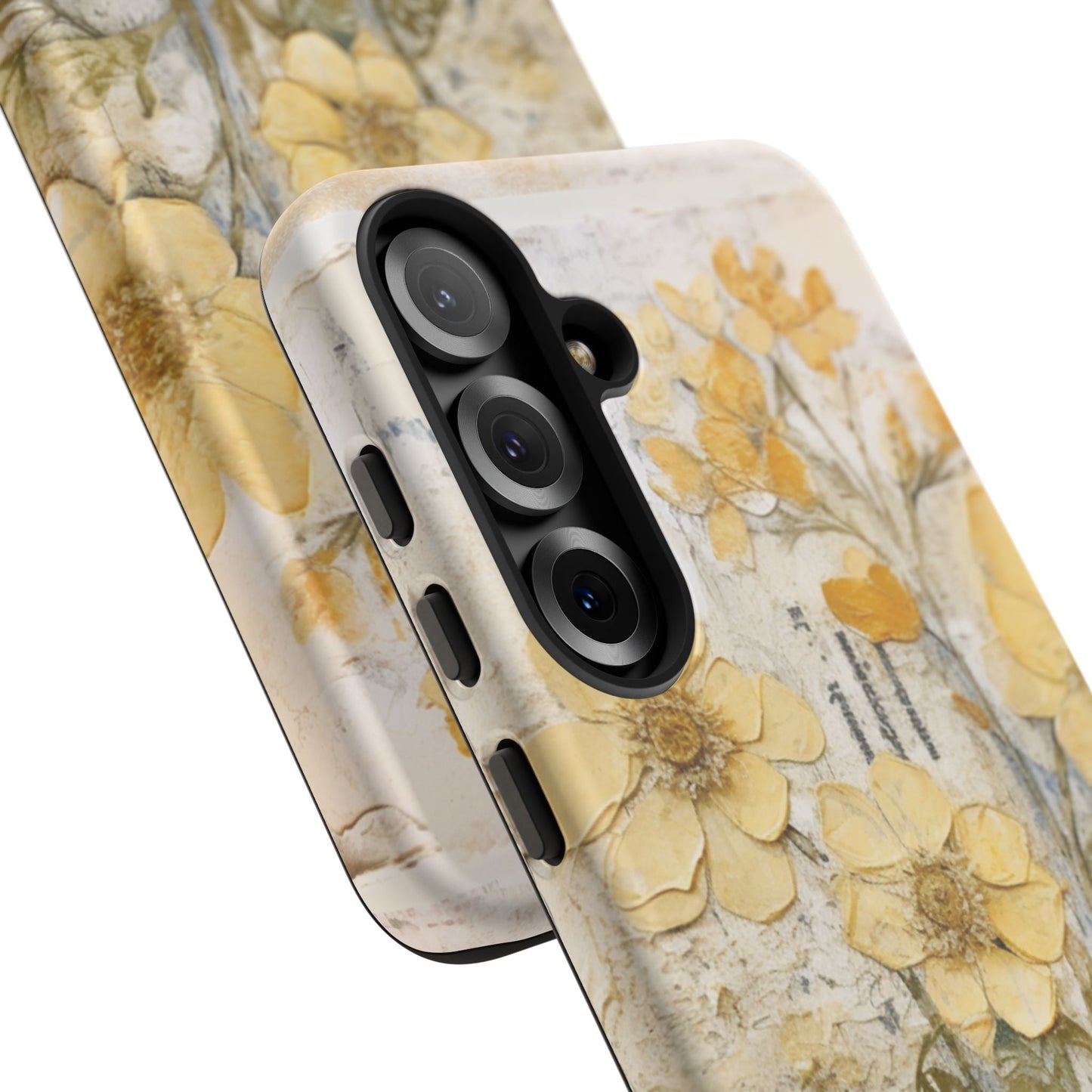 Vintage Yellow Floral Collage - Samsung Galaxy Case, Shockproof & Slim - BOGO Cases