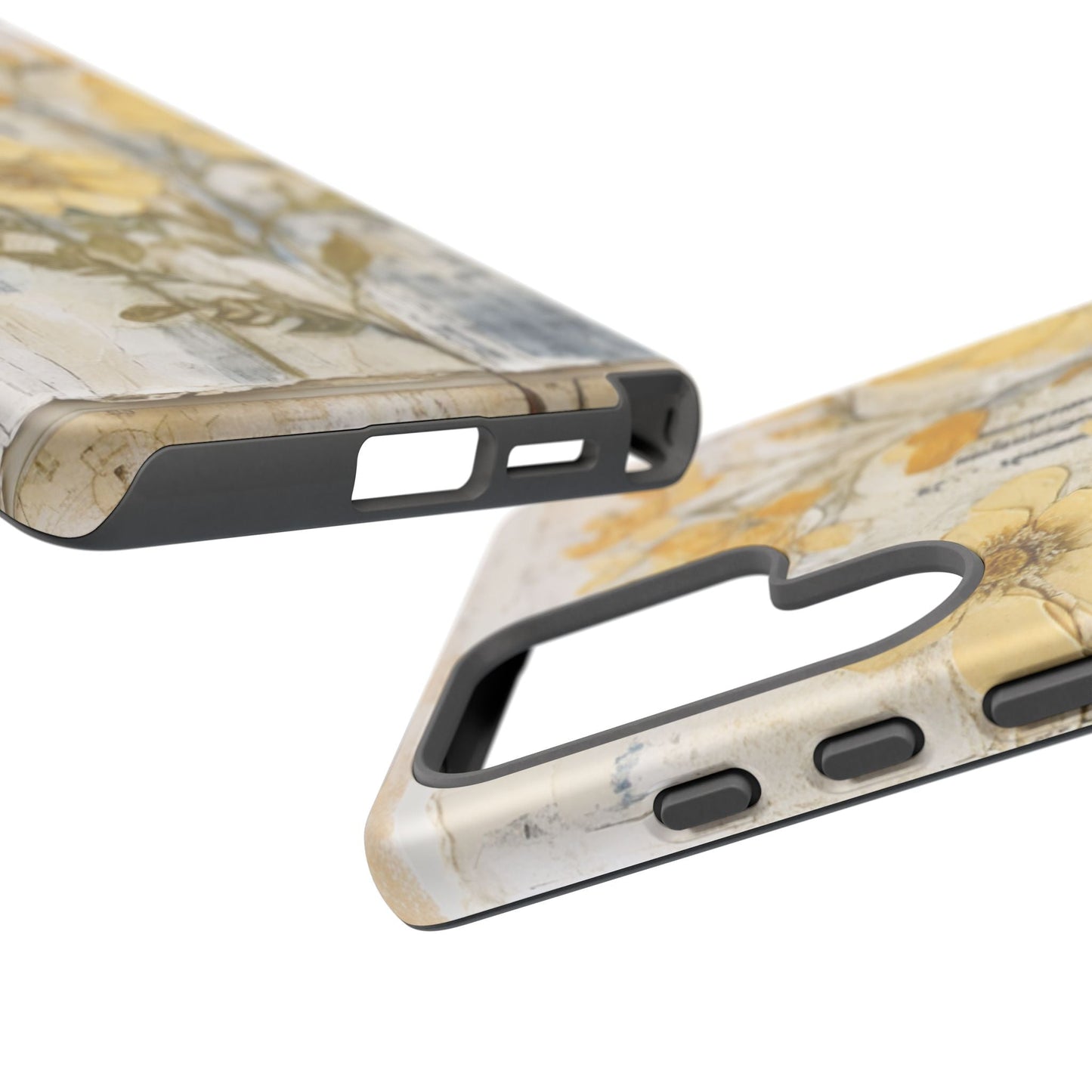 Vintage Yellow Floral Collage - Samsung Galaxy Case, Shockproof & Slim - BOGO Cases