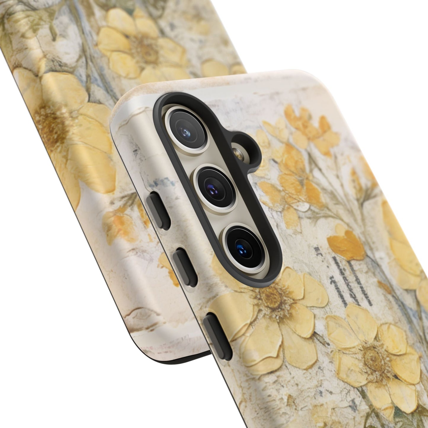 Vintage Yellow Floral Collage - Samsung Galaxy Case, Shockproof & Slim - BOGO Cases