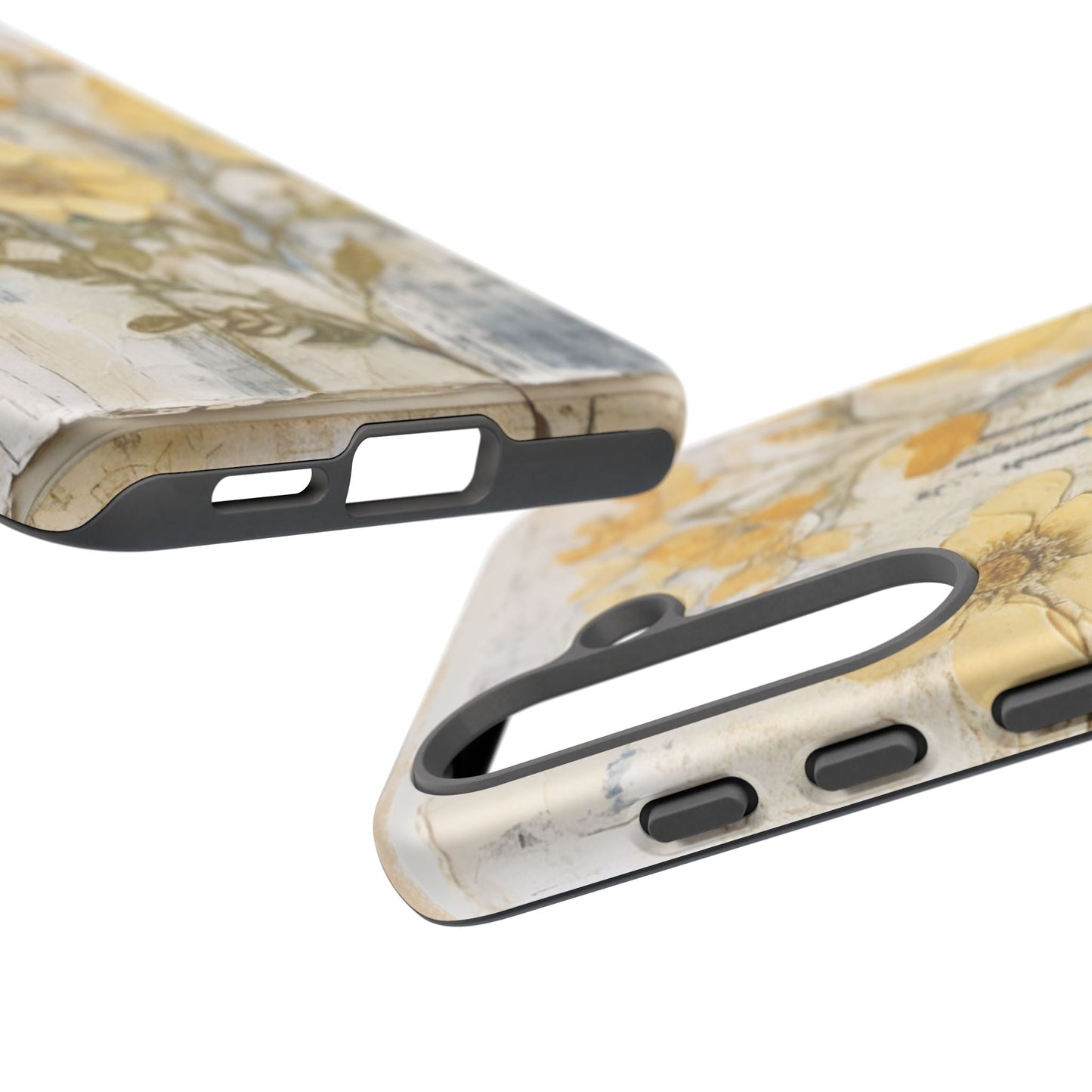 Vintage Yellow Floral Collage - Samsung Galaxy Case, Shockproof & Slim - BOGO Cases