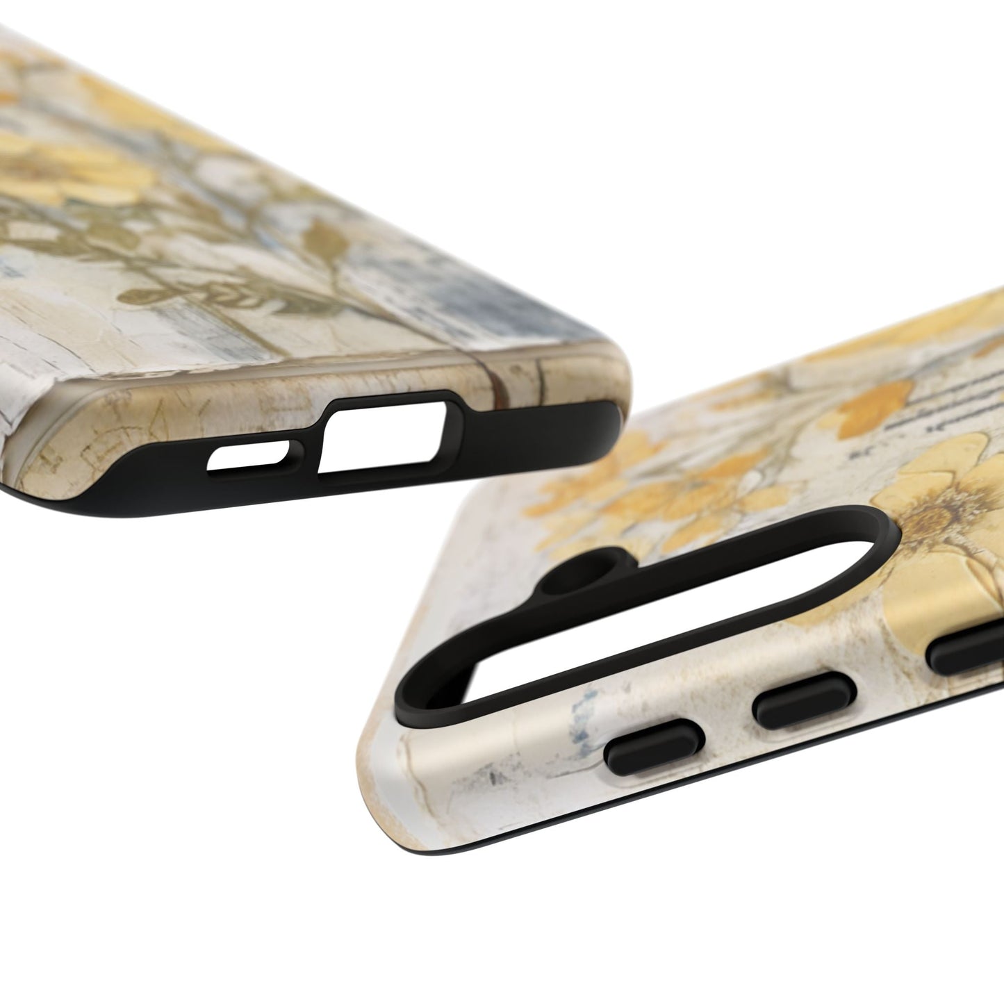 Vintage Yellow Floral Collage - Samsung Galaxy Case, Shockproof & Slim - BOGO Cases