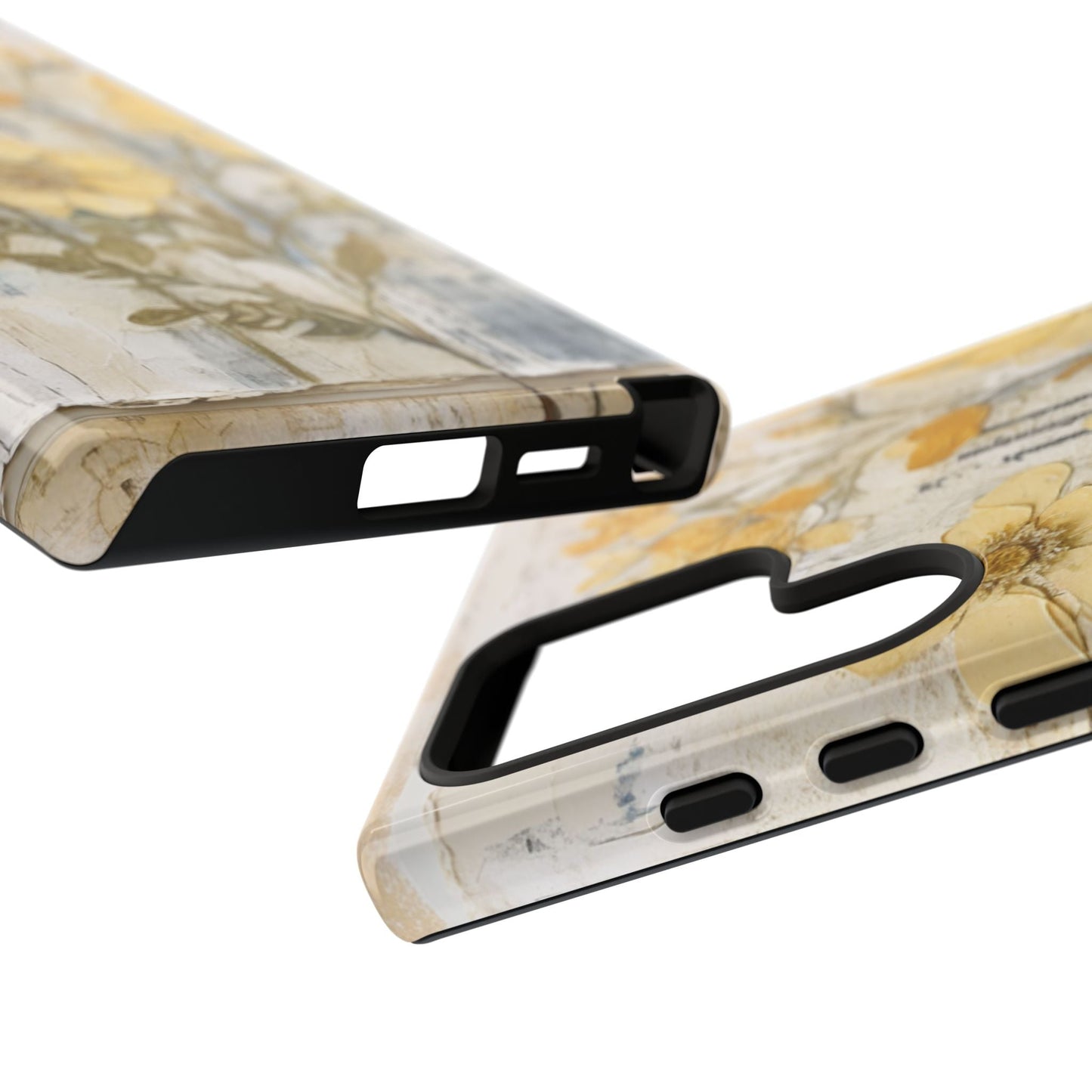Vintage Yellow Floral Collage - Samsung Galaxy Case, Shockproof & Slim - BOGO Cases