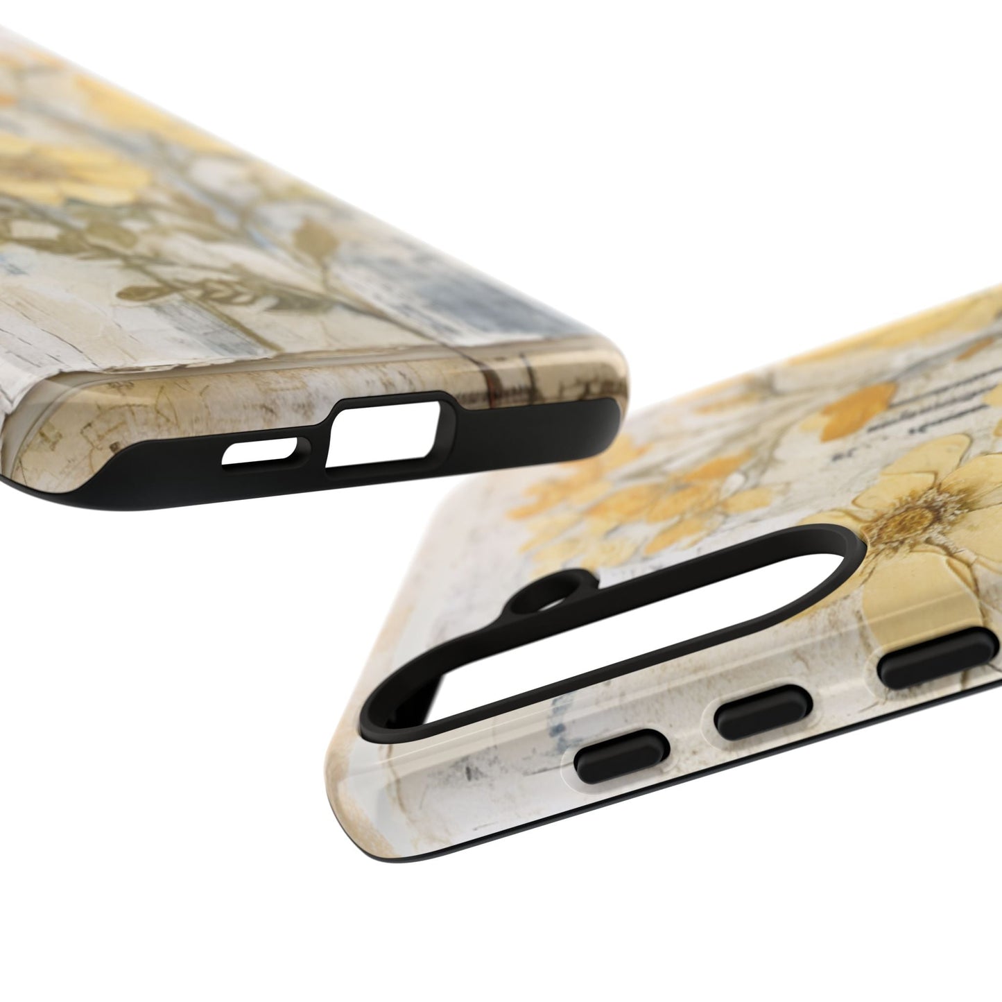 Vintage Yellow Floral Collage - Samsung Galaxy Case, Shockproof & Slim - BOGO Cases